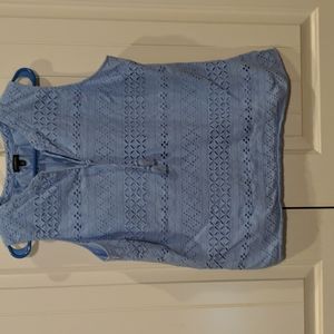 Talbots sleeveless eyelet blouse size extra large